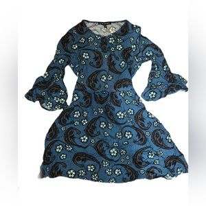 Blue floral paisley for love and lemons dress